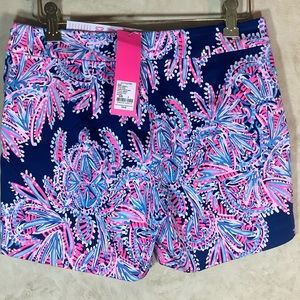 NWT Arabeth Stretch Shorts, Oyster Bay Miss Shell